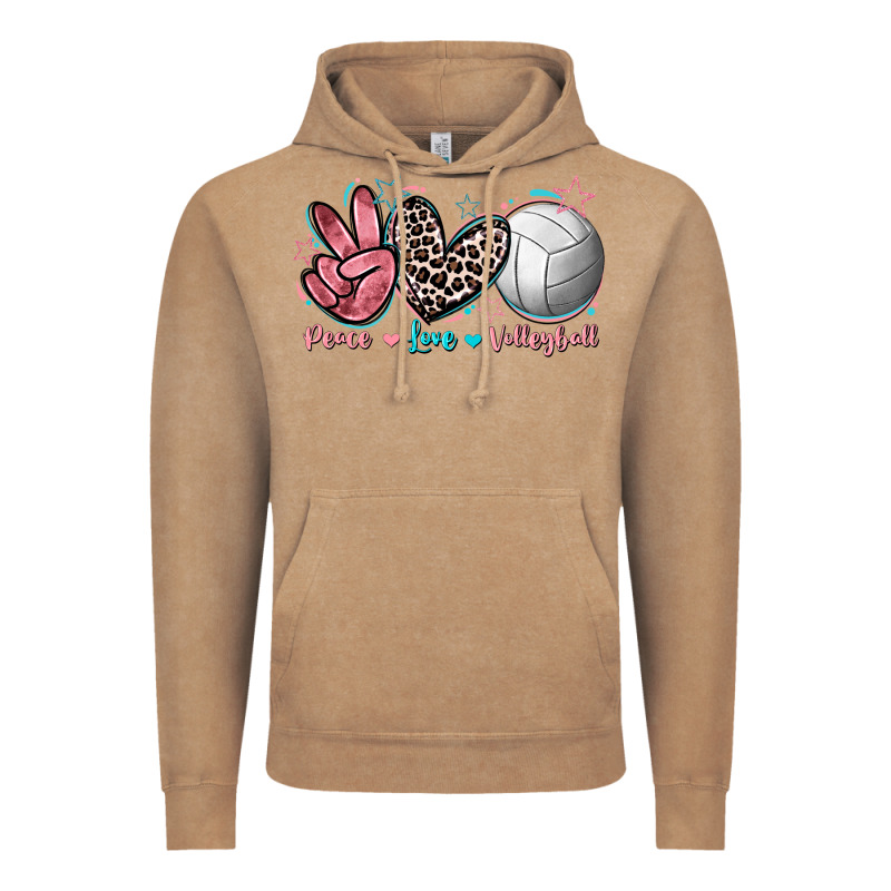 Peace Love Volleyball Vintage Hoodie by FaDigitalArtStudio | Teevron
