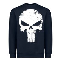 Navy the punisher skull Heavyweight Sweatshirt - InspiraDesign