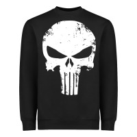 Black the punisher skull Heavyweight Sweatshirt - InspiraDesign