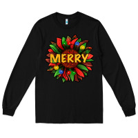 Black merry christmas with light sunflower bbs Long Sleeve Tee - BundleAndBundleShop