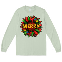 Matcha merry christmas with light sunflower bbs Long Sleeve Tee - BundleAndBundleShop