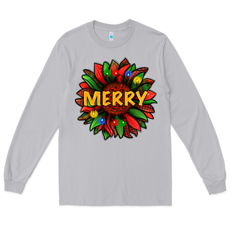 Merry Christmas With Light Sunflower Bbs Long Sleeve Tee by BundleAndBundleShop | Teevron