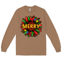 Toasted Coconut merry christmas with light sunflower bbs Long Sleeve Tee - BundleAndBundleShop