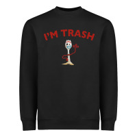 Black i'm trash forky Heavyweight Sweatshirt - InspiraDesign