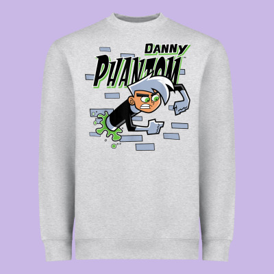 Danny Phantom Coming Through Brick Wall Heavyweight Sweatshirt Designed By Inspiradesign