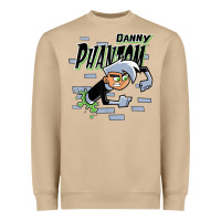 Mushroom Danny Phantom Coming Through Brick Wall Heavyweight Sweatshirt - InspiraDesign