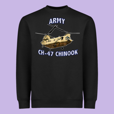 Army Ch-47 Chinook Helicopter Heavyweight Sweatshirt Designed By Inspiradesign