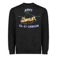 Black ARMY CH-47 CHINOOK HELICOPTER Heavyweight Sweatshirt - InspiraDesign