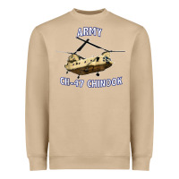 Mushroom ARMY CH-47 CHINOOK HELICOPTER Heavyweight Sweatshirt - InspiraDesign
