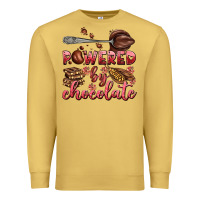 Antique Gold powered by chocolate Premium Sweatshirt - AdoDesignShop