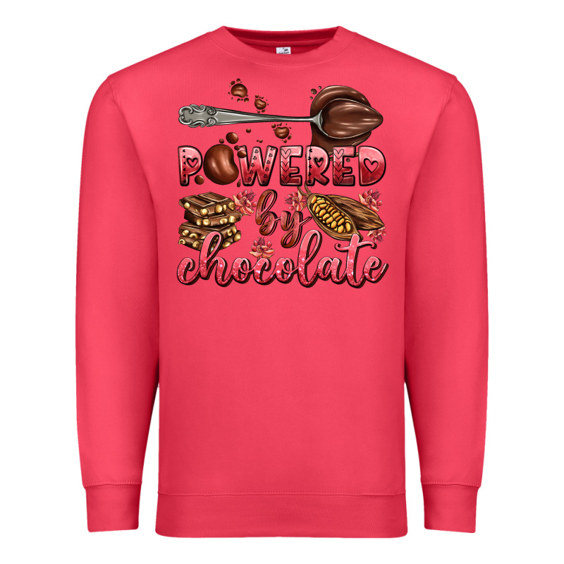 Powered By Chocolate Premium Sweatshirt by AdoDesignShop | Teevron