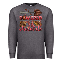 Charcoal Heather powered by chocolate Premium Sweatshirt - AdoDesignShop