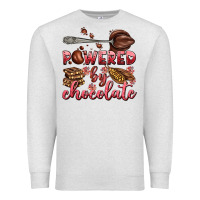 Oatmeal Heather powered by chocolate Premium Sweatshirt - AdoDesignShop