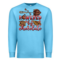 Ocean Blue powered by chocolate Premium Sweatshirt - AdoDesignShop