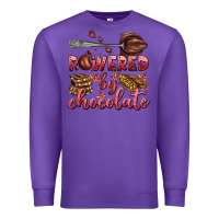 Purple powered by chocolate Premium Sweatshirt - AdoDesignShop