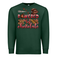 Sports Green powered by chocolate Premium Sweatshirt - AdoDesignShop