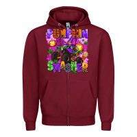 Burgundy pumpkin smasher Zipper Hoodie - AdoDesignShop