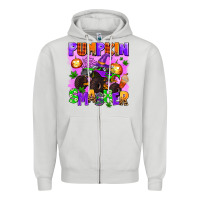 Dove Grey pumpkin smasher Zipper Hoodie - AdoDesignShop