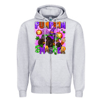 Heather Grey pumpkin smasher Zipper Hoodie - AdoDesignShop