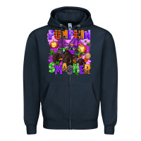 Navy pumpkin smasher Zipper Hoodie - AdoDesignShop