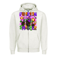 Oatmeal Heather pumpkin smasher Zipper Hoodie - AdoDesignShop