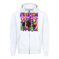 White pumpkin smasher Zipper Hoodie - AdoDesignShop