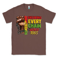 Chestnut juneteenth breaking every chain since 1865 Classic Tee - CowGirlArtShop