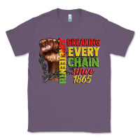 Lavender juneteenth breaking every chain since 1865 Classic Tee - CowGirlArtShop