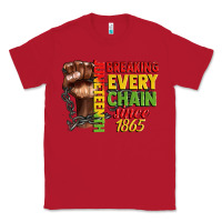 Red juneteenth breaking every chain since 1865 Classic Tee - CowGirlArtShop