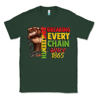 Sports Green juneteenth breaking every chain since 1865 Classic Tee - CowGirlArtShop