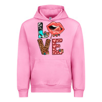 Fuchsia Pink valentines love Urban Hoodie - JahusDesignShop
