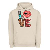 Pigment French Oak valentines love Urban Hoodie - JahusDesignShop