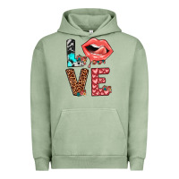 Pigment Oil Green valentines love Urban Hoodie - JahusDesignShop