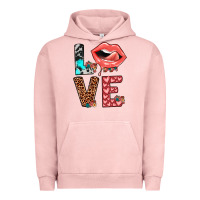 Pigment Salmon valentines love Urban Hoodie - JahusDesignShop