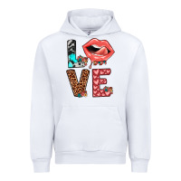 White valentines love Urban Hoodie - JahusDesignShop