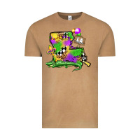Louisiana Map Alligator Mardi Gras Olivia Vintage Tee | Teevron