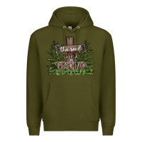 Army Green the real gift is jesus Premium Hoodie - CowhideDigitalArt