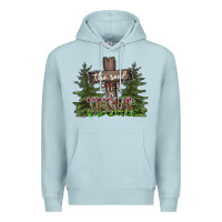 Blue Mist the real gift is jesus Premium Hoodie - CowhideDigitalArt
