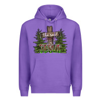 Purple the real gift is jesus Premium Hoodie - CowhideDigitalArt