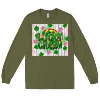 Army Green lucky charm st patricks day Long Sleeve Tee - FaDigitalArtStudio