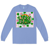 Colony Blue lucky charm st patricks day Long Sleeve Tee - FaDigitalArtStudio