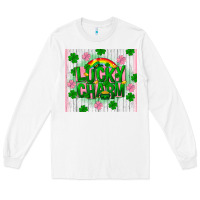 White lucky charm st patricks day Long Sleeve Tee - FaDigitalArtStudio