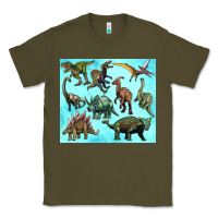 Army Green dinosaurs tumbler Classic Tee - Artiststas