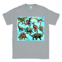 Heather Grey dinosaurs tumbler Classic Tee - Artiststas