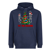 Navy tis the season Heavyweight Hoodie - AdoDesignShop