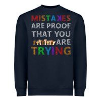 Navy mistakes are proof that you are trying teacher inspirational t shirt Heavyweight Sweatshirt - StudioElite