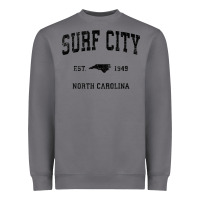 Storm Surf City North Carolina Nc Vintage Sports Design Black Prin Heavyweight Sweatshirt - StudioElite