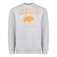 Heather Grey vermillion south dakota bison distressed design t shirt Heavyweight Sweatshirt - StudioElite