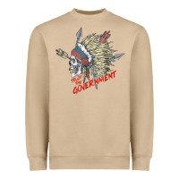 Mushroom trust the government skull native american chief native t shirt Heavyweight Sweatshirt - StudioElite