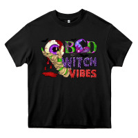 Black Bad witch vibes Heavy Core Tee - NancyCooperArtShop